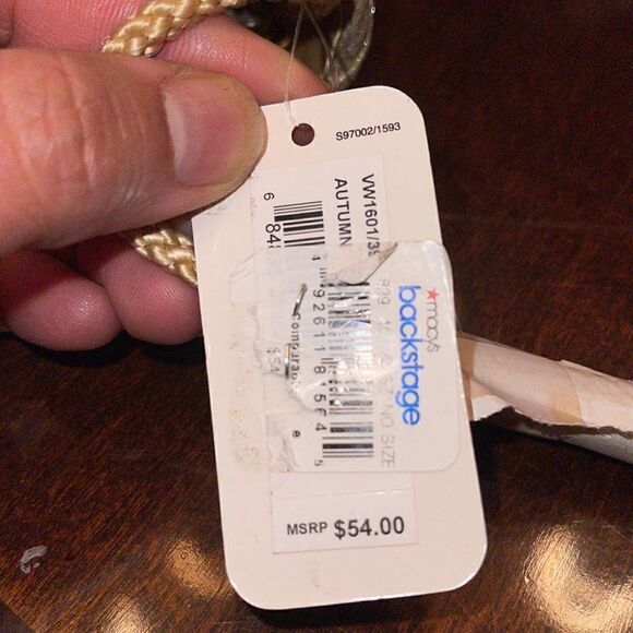 Lily Waters gold tone fabric rectangle shaped clutch - Picture 11 of 11